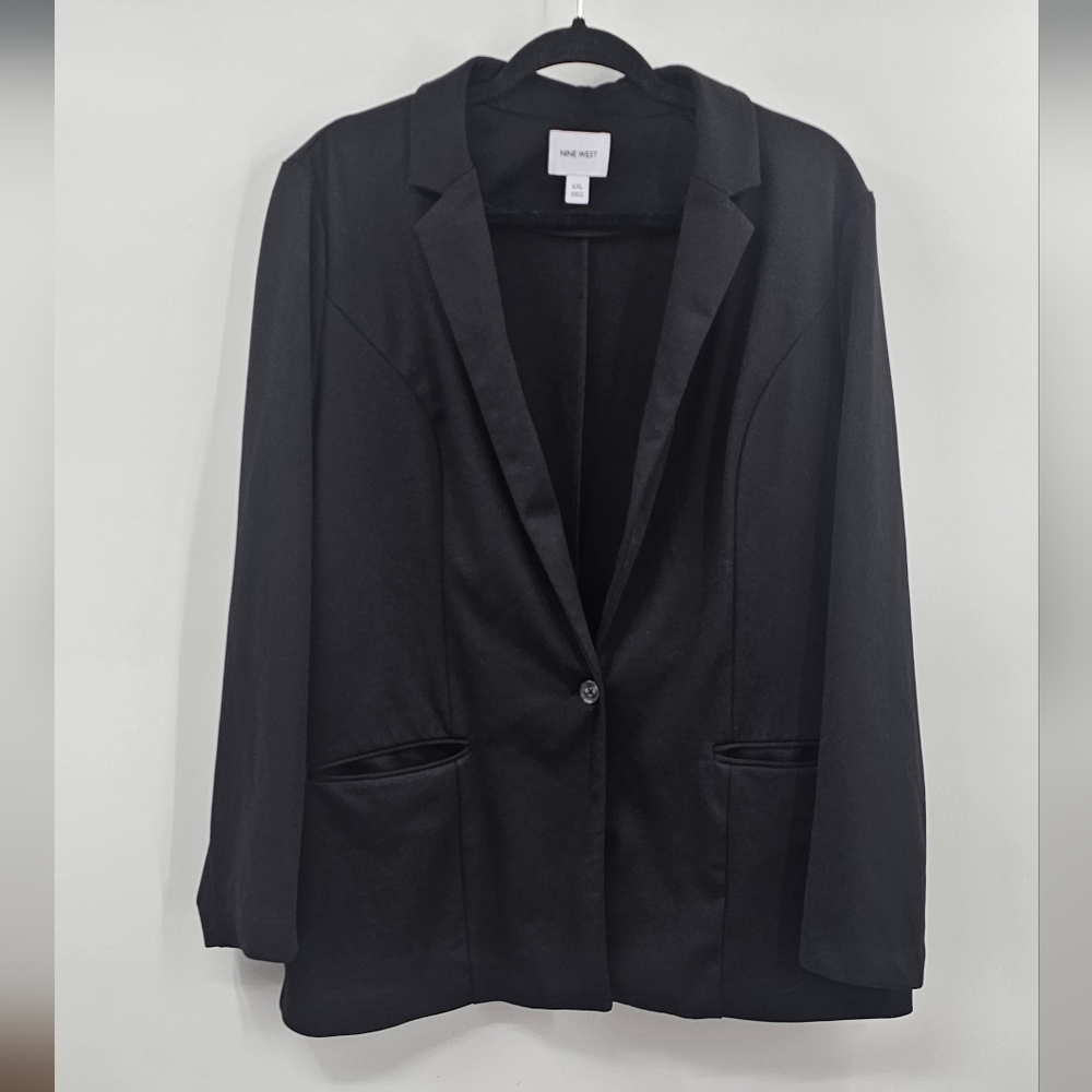 Nine West Black Knit Blazer NWOT Size XXL
